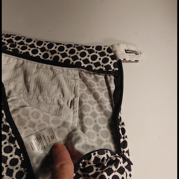 Women's Talbots Slacks Size 6P Navy & White Ankle Pants Side Zipper Petite - Picture 3 of 8